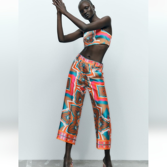 Zara Pants - Zara floral print culottes pants